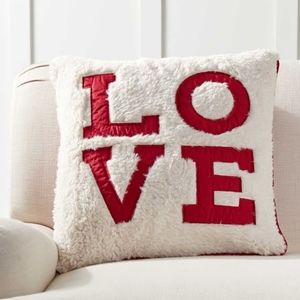 pottery barn valentines pillow